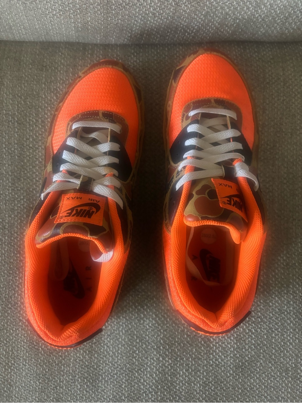 Nike Orange Camo Air Max Sneakers - Picture 4 of 11